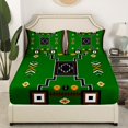 thumbnail image 3 of Erosebridal Green Aztec Sheet Set King,Hippie Boho King Sheet Sets,4pcs, 3 of 7