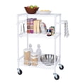 thumbnail image 4 of Hyper Tough 3-Tier New Multipurpose Rolling Cart, White Color, 495lbs Load Capacity, 4 of 9