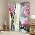 thumbnail image 3 of Homewish Pink Cherry Blossom Black Out Curtains,Paris Eiffel Tower Curtains Pack of 2 (42x63 Each),Chhic Classic Architecture Bedroom Curtains For Adults,Super Cozy Room Decor, 3 of 6