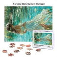 thumbnail image 6 of 500 pcs Beautiful Woman By The Lake 500 Piece Wooden Puzzles,Stunningly Vibrant Colors,Unique And Beautiful Design,Classic Oil Painting Style Beautiful Woman By The Lake Puzzle,For Puzzle Lovers, 6 of 6