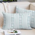 thumbnail image 2 of Sky Blue Striped Coastal Pillow Covers 12"x20", Nautical Beach Starfish Shell Soft Brushed Microfiber Breathable Throw Pillow Covers, Pillowcase with Zipper for Couch Sofa Bedroom Living Room, 2 of 9