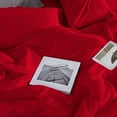 thumbnail image 6 of 3 Piece New Fluffy Pattern Comforter Set, 800 TC, 100% Egyptian Cotton, Super King Size Red Solid, 6 of 6