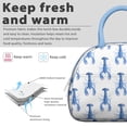 thumbnail image 3 of Insulated Lunch Bag Women, Reusable Blue Lobster Art Painting Pattern Tote Lunch Box, Leakproof Cooler Lunch Bags for Work Office Travel Picnic, 3 of 6
