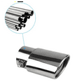 thumbnail image 2 of 2X Embout d'Échappement de Voiture en Acier Inoxydable, 2.1 Po à 1.5 Po Tuyau d'Échappement Universel Modification de la Direction (Argent), 2 of 5