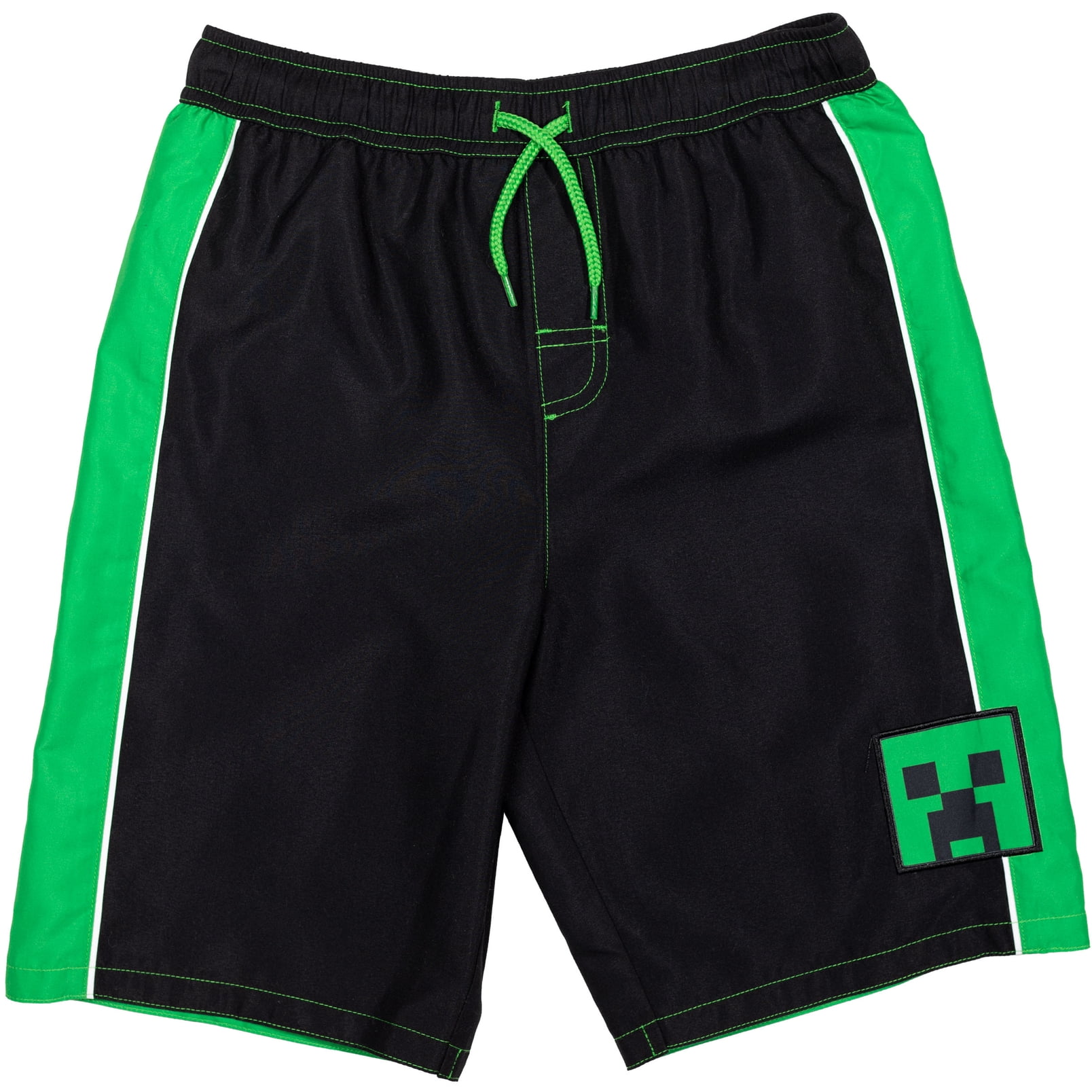 Minecraft Zombie Big Boys Rash Guard and Swim Trunks Outfit Set Little Kid to Big Kid