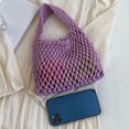 thumbnail image 3 of Bolso de compras tejido a mano, bolso de hombro ahuecado para mujeres, regalos de cumpleaños Sywqhk Para Estrenar, 3 of 4