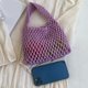 thumbnail image 3 of Bolso de compras tejido a mano, bolso de hombro ahuecado para mujeres, regalos de cumpleaños Sywqhk Para Estrenar, 3 of 4