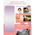 thumbnail image 5 of Light Purple Ombre Yoga Towel for Hot Yoga Non Slip, Modern Gradient Abstract Art Yoga Mat Towel Absorbent Yoga Sweat Towels Microfiber Hot Yoga Blanket for Bikram Pilates 26"x74", 5 of 7