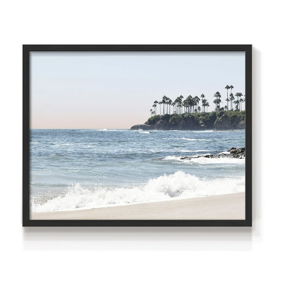 Distant Palms by Natalie Carpentieri - Restickable Framed Giclée Print