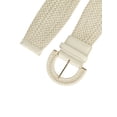 thumbnail image 2 of INSPIRE CHIC Women's Plus Size Wide Woven Waist Belts Braided Belts for Dress Chunky Buckle Cream White 114cm, 2 of 4