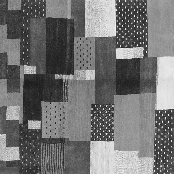 Ahgly Company Indoor Square Abstract Gray Contemporary Area Rugs, 7' Square
