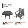 thumbnail image 2 of Innovaze HDPE Patio Dining Set for 4 Person, Poly Lumber Outdoor Chairs and Square Table with Umbrella Hole, All-Weather Heavy Duty Garden Furniture Set for Backyard, Porch, Lawn (5-piece, Gray), 2 of 8