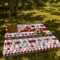 thumbnail image 7 of Christmas Motifs In Patterned Rows Print Cozy Flannel Blanket, Nordic Inspired Festive Graphics for Christmas Pattern Enthusiasts, a Christmas Gift for Living Room and Bedroom Home Decor, 7 of 7
