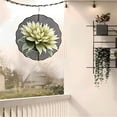 thumbnail image 6 of Stylized Cream Flower Metal Wind Spinner with Radiating Lines - Elegant Garden Decor for Yard and Outdoor Spaces, 6 of 6