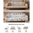 thumbnail image 3 of Flower Birds Sofa Couch Covers for 3 Cushion Couch,Washable L Shape Sectional Sofa Covers for Loverseat/Pet/Kid,Spring Summer Watercolor Colorful Floral Slipcover Throw Blanket Futon Cover 71x134, 3 of 8