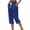 #04 Dark Blue 【Mix, Match & Rotate: Stock Up on Daily Colors】, variant on Women's Cotton Loose Straight Pants with Pockets, Mid Elastic Waist Drawstring, Side Slits Buttoned, Casual Business Beach Lounge Capri Pants | VerBelle,Army Green L