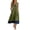 Army Green, variant on Women's Cotton V-Neck Sleeveless Midi Dresses Casual Tiered Swing Dress with Pockets for Summer Beach Vacation