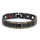 thumbnail image 2 of Pulsera magnética de moda de acero de titanio, exquisita y elegante pulsera de terapia magnética para hombres y mujeres (oro negro), 2 of 9