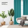 thumbnail image 7 of Deconovo Blackout Curtains Rod Pocket Solid Energy Efficient Curtains for Small Window 52 x 54 inch Turquoise Set of 2, 7 of 7