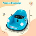 thumbnail image 3 of Costway Ride on Bumper Car for Kids with Remote Control 360 Degree Spin LED Light Blue, 3 of 10
