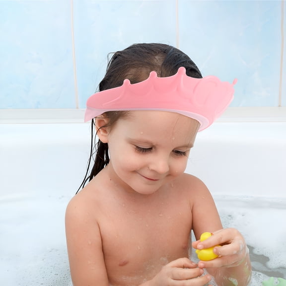 XIRQI Kids Hair Washing Shield Silicone Baby Bath Hat With Adjustable Crown Waterproof Shower Cap For Toddlers And Infants Bath Visor For Baby Hair Wash