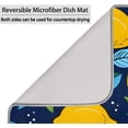 thumbnail image 5 of Lemon Blue Dish Drying Mat Absorbent Kitchen Counter Mat Microfiber Drainer Pad with Hanging Loop Kitchen Decor for Sinks Draining Utensils Pots Pans Countertop Dish Pads 16x18 Inch, 5 of 6