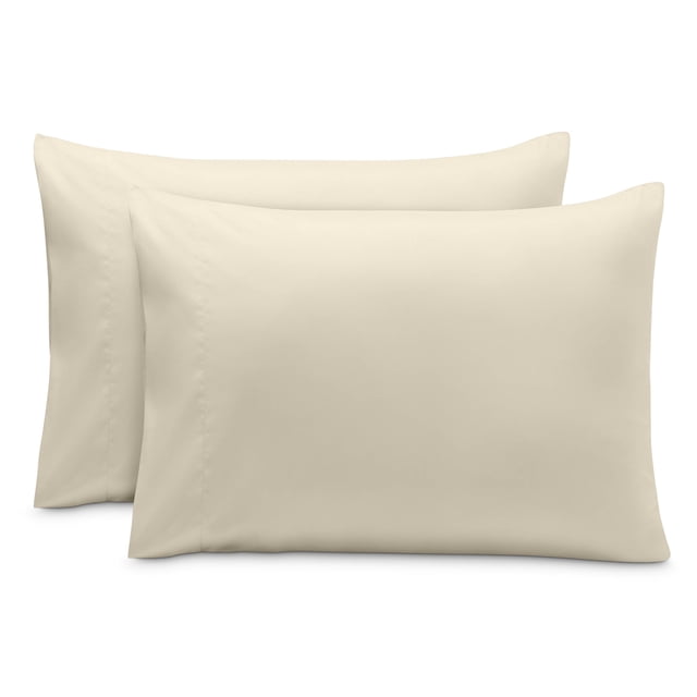 Bare Home Juego de Fundas de Almohada Cierre Tipo sobre, colección premium 1800, doble cepillado, ultra suave, tamaño king 20 x 36, Color Arena, 2 Unidades