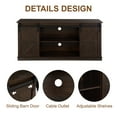 thumbnail image 4 of Sesslife Farmhouse TV Stand for 65 Inch TV, TV Console Table with 2 Sliding Barn Doors and Storage, Entertainment Center TV Stands for Living Room Bedroom, Espresso, 4 of 7