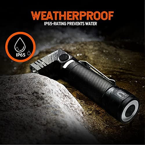 Flashlights,Rechargeable Magnetic Flashlight Super Bright 1000 lumens 6 Modes led Flashlight for Camping,Garage Work, 90°Twist EDC Pocket Tactical Flashlight IP65 Waterproof N9$$
