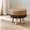 Black, variant on Hand-Woven Seagrass Round Ottoman Footrest Stool with Soft Padded Seat and Pine Legs for Couch, Desk, Living Room, and Bedroom - Black