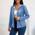 thumbnail image 2 of QHFBli Womens Sequin Short Jackets Long Sleeve Open Front Coat Glitter Blazer Casual Coat Party Clubwear, 2 of 9
