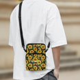 thumbnail image 3 of FUIALDOLG Crossbody Bags for Shop, Lightweight 2 Layer Crossbody Purse for Women Sunflower Woven Decoration Shoulder Bag, 3 of 7