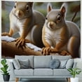 thumbnail image 4 of Orinice Little Squirrel Print Tapestry Wall Hanging Easy To Install Wall Blanket For Bedroom Bath Home Decor 40x60inch, 4 of 6