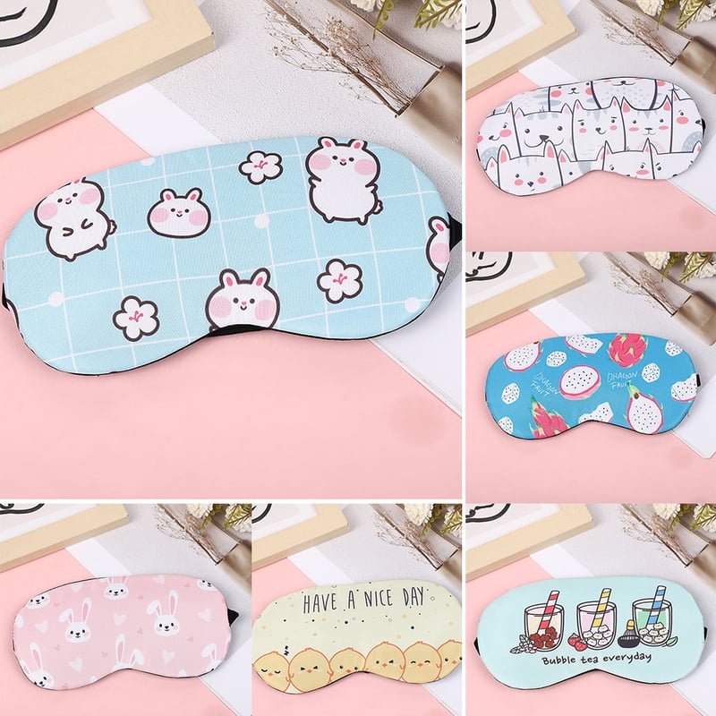 1pc Sleeping Eye Mask Soft Padded Sleep Travel Shade Cover with Ice Compress Gel Travel Rest Eye Shade Cover Blindfold