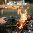 thumbnail image 3 of 2026 Creative Rocket Fidget Lighter, Windproof Adjustable Blue Jet Flame Torch with Safety Lock, Refillable Metal Rotating Lighter for BBQ Camping Kitchen, 3 of 9