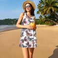 thumbnail image 3 of Balery Vintage Butterflies Vestidos de verano para mujer con estampado: vestido holgado sin mangas, vestido playero informal y cómodo para días calurosos., 3 of 7