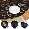 thumbnail image 4 of Colorful Geometric Striped Pattern Round Fitted Tablecloth with Elastic Edge,Dining Table Cover Waterproof,Outdoor Round Tablecloth for Camping,Dining,Indoor and Outdoor, 4 of 7