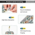 thumbnail image 4 of Coolnut Cartoon Cute Whales Sink Splash Guard for Faucet 2 Packs Faucet Absorbent Mats, Marine Animals Faucet Handle Drip Catcher Quickly Drying Mat for Kitchen Counter Bathroom, 14.9"x5.5", 4 of 7