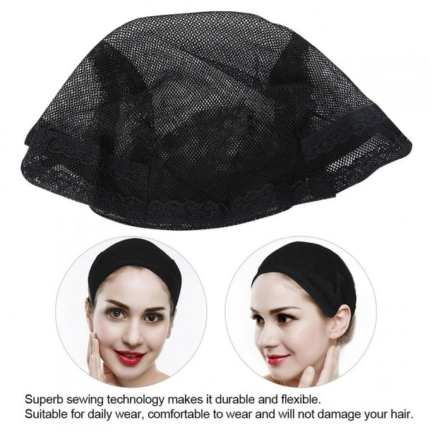 Redes Para El Cabello Invisible Elastic Edge Malla Accesorios Negra Para Cabello Largo Gorras De Peluca De Malla Red Para Cabello For Pelucas Y Postizos Para Adultos Extremo Cerrado Gorro Amonsee No