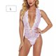thumbnail image 1 of Ropa interior sexy para mujer Ropa de dormir Deep V Lace Body Lencería, Blanco, L Sweethay XX000084-08, 1 of 7