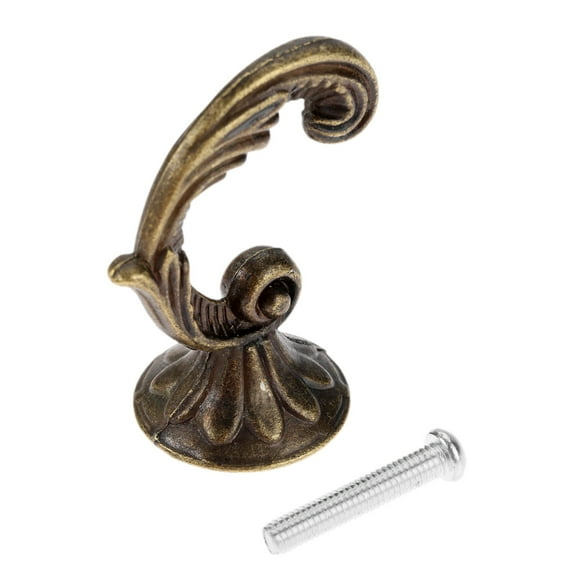 Antique Bronze Hook Wall Hanger with Screws European Style Retro Hanging Hat Coat Bag Bathroom Kitchen Furniture Hardware 45*24mm
