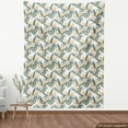 thumbnail image 3 of Hibiscus Fabric by the Yard, Summer Vibes Exotic Pointy Petal Flowers Pattern, Upholstery Fabric for Dining Chairs Home Decor Accents, 10 Yards, Laurel Green Cream by Ambesonne, 3 of 4