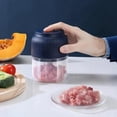 thumbnail image 2 of Electric Garlic Chopper, 3 Sharp Blades,Portable Veggie Chopper, 300ML Garlic Grinder Masher Onion Chopper, Blender to Vegetable, Cordless Food Processor for Ginger, Chili, Fruit, Meat, Spices, Beans, 2 of 9