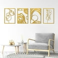 thumbnail image 5 of 4 Pcs Metal Wall Art Decor,Gold Morden Wall Art Sculptures for Living Room Bedroom Hallway Dining Room,Minimalist Wall Hanging, 5 of 6