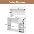 thumbnail image 3 of Gymax Computer Desk Home Office Desk w/ Raised Display Shelf & 2 Open Shelves, 3 of 10