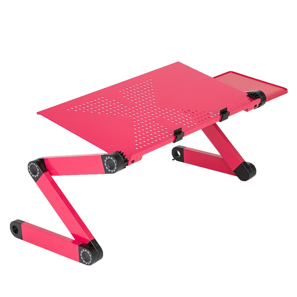 Lowestbest 360 Degree Rotation Folding Table, Folding Computer Desk/Bed Tray, Adjustable Folding Laptop Protable Laptop Stand Desk Table, Portable Folding Table for Bed, Rose Red Lowestbest 360 Degree Rotation Folding Table, Folding Computer Desk/Bed Tray, Adjustable Folding Laptop Protable Laptop Stand Desk Table, Portable Folding Table for Bed, Rose Red
