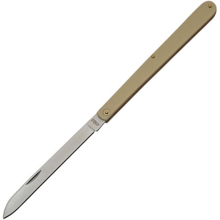 Rite Edge 10.25 Inch Folding Fruit Knife with 440 Stainless Steel Blade Synthetic Handle Brass Lining and Pins for Outdoor and Everyday Use