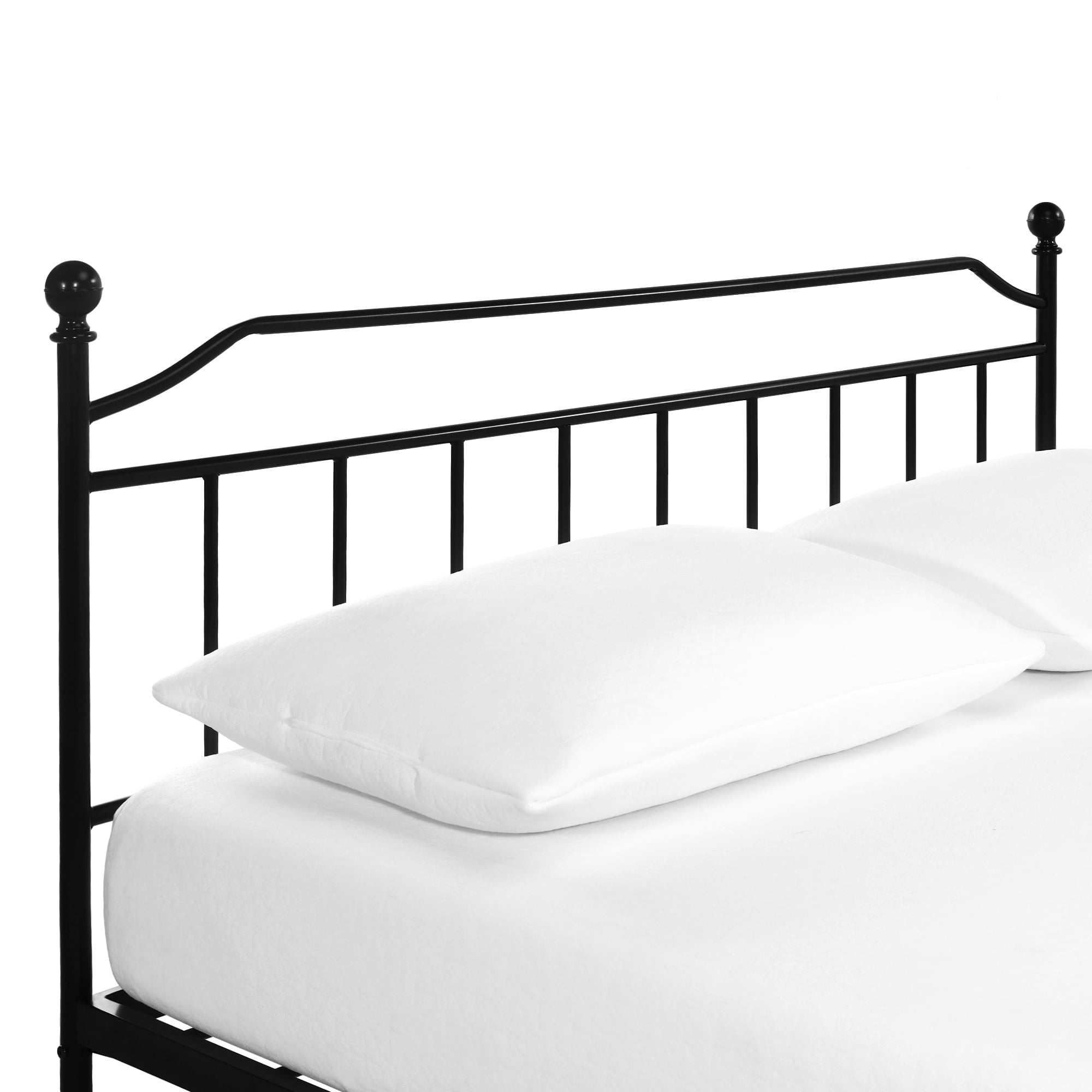 Best Price Mattress 12 Inch All-in-One Easy Setup Metal Platform Bed w/Steel slats and Headboard