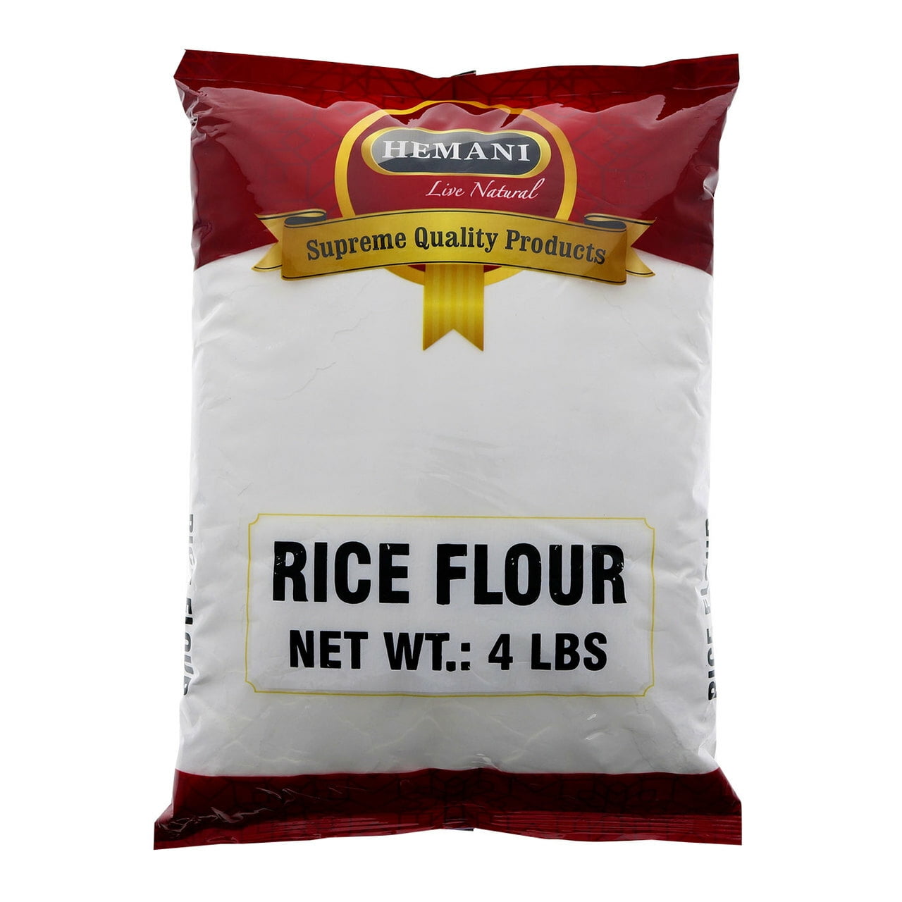 HEMANI Fine White Rice Flour 4LB (1.8 KG) - Non GMO, Gluten Free - Great for Baking - Farine de Riz