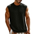 thumbnail image 3 of Tank Tops Men Sleeveless Crew Neck Crochet Stitch Loose Hawaiian Beach Shirts Pullover Fathers Gift, 3 of 7
